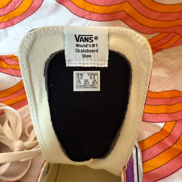 Vans Vibrant Purple and Yellow Canvas Sneakers - Picture 7 of 7